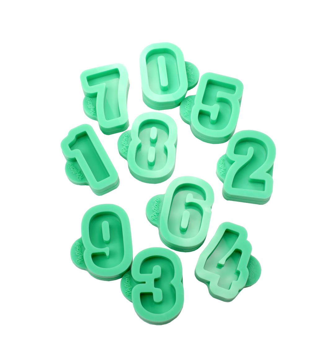 Zahlen-Silikonform 0–9 – Für Resin-Schlüsselanhänger & personalisierte Anhänger
