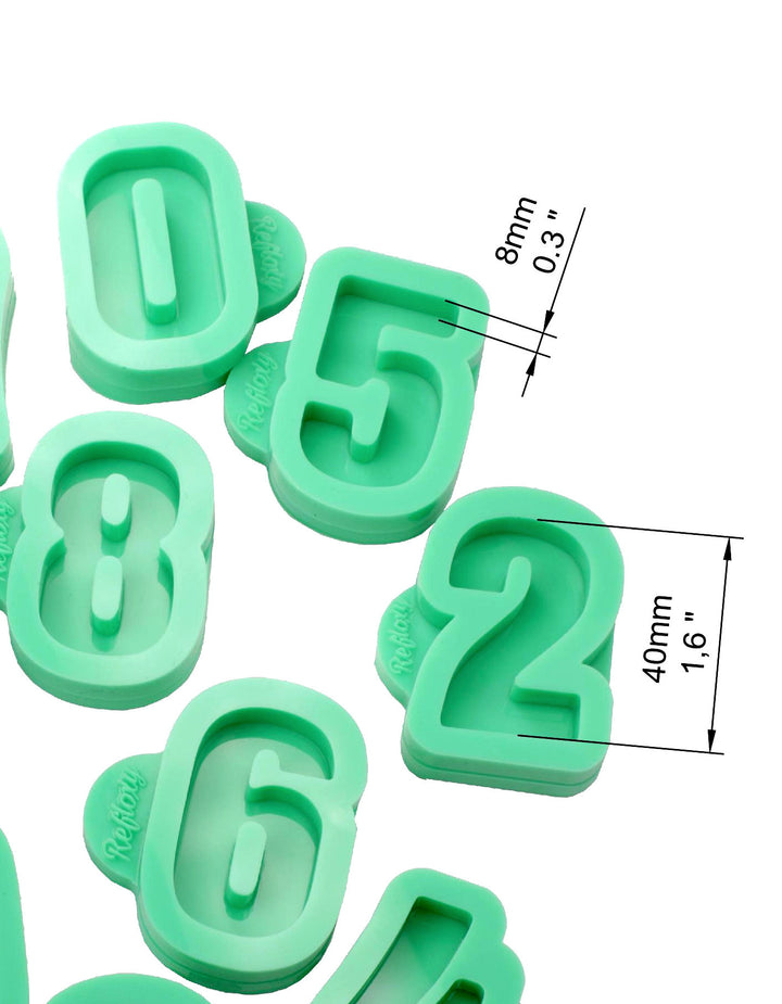 Zahlen-Silikonform 0–9 – Für Resin-Schlüsselanhänger & personalisierte Anhänger