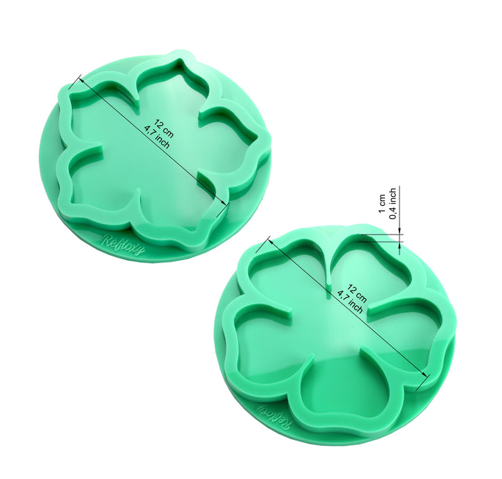 Blume Untersetzer Silikonformen Unregelmäßige Muster Harzgießformen mit glänzenden Kanten -  für DIY Handwerk DIY Epoxy Handwerk