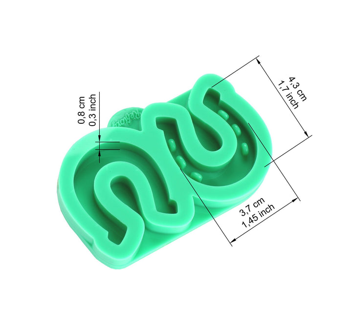Hufeisen - Kleine Schlüsselanhänger Niedliche Gießharzform Anhänger, Key Rings Hochwertige Silikonform für Resin