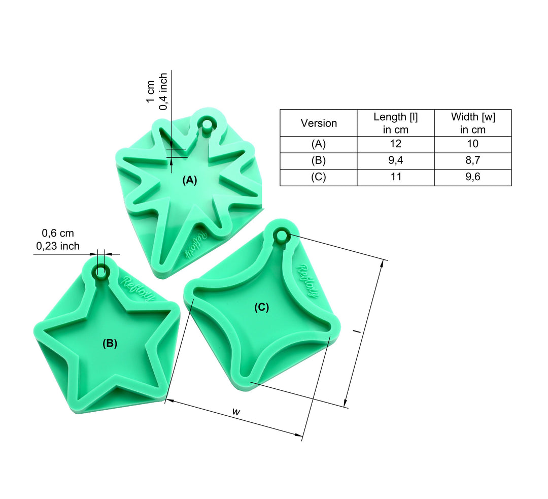 Weihnachten Stern von Betlehem Ornamente Silikonform