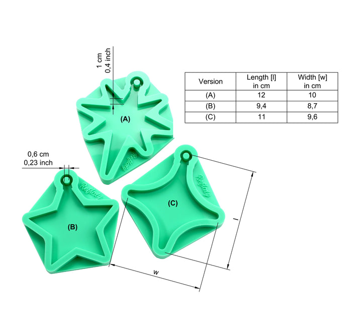 Weihnachten Stern von Betlehem Ornamente Silikonform
