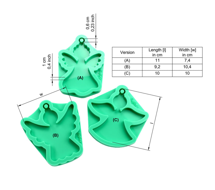 Weihnachten Engel Ornamente Silikonform
