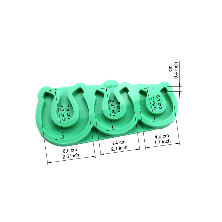 Hufeisen - Groß Niedliche Gießharzform für kleine Anhänger, Key Rings Hochwertige Silikonform für Resin