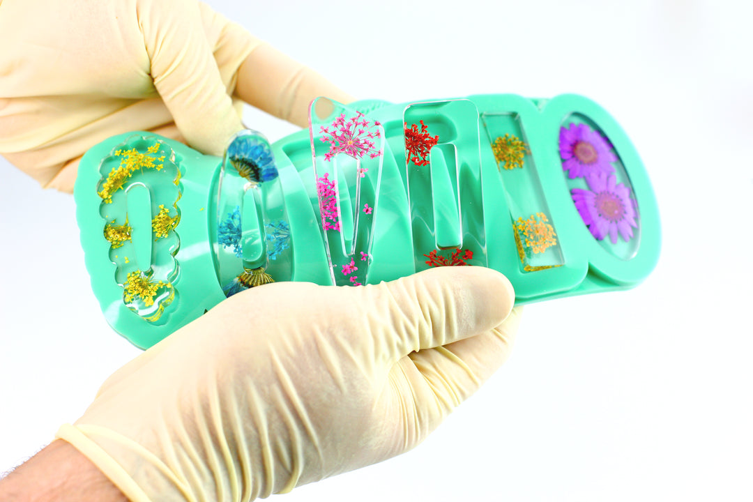 Haarspange 6er Silikonform "Alle Designs" in verschiedenen Varianten - Maße 6,4 x 2,5 x 0,4 cm Hochwertige Silikonform für Resin.