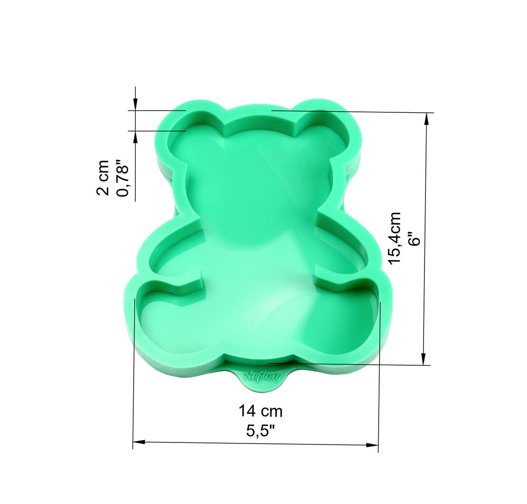 Große Teddybär-Silikonform