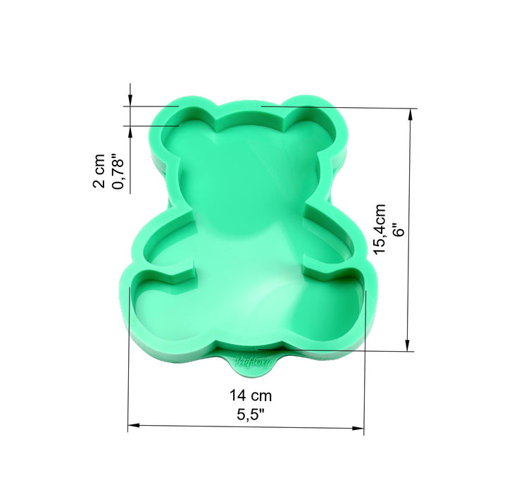 Große Teddybär-Silikonform