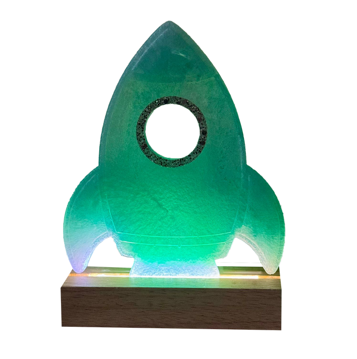 Rakete Leuchtdisplay LED Tischleuchte Silikonform