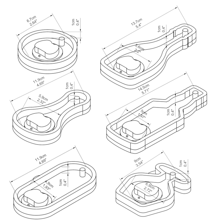 Set 6pcs (5+1 free) Flaschenöffner