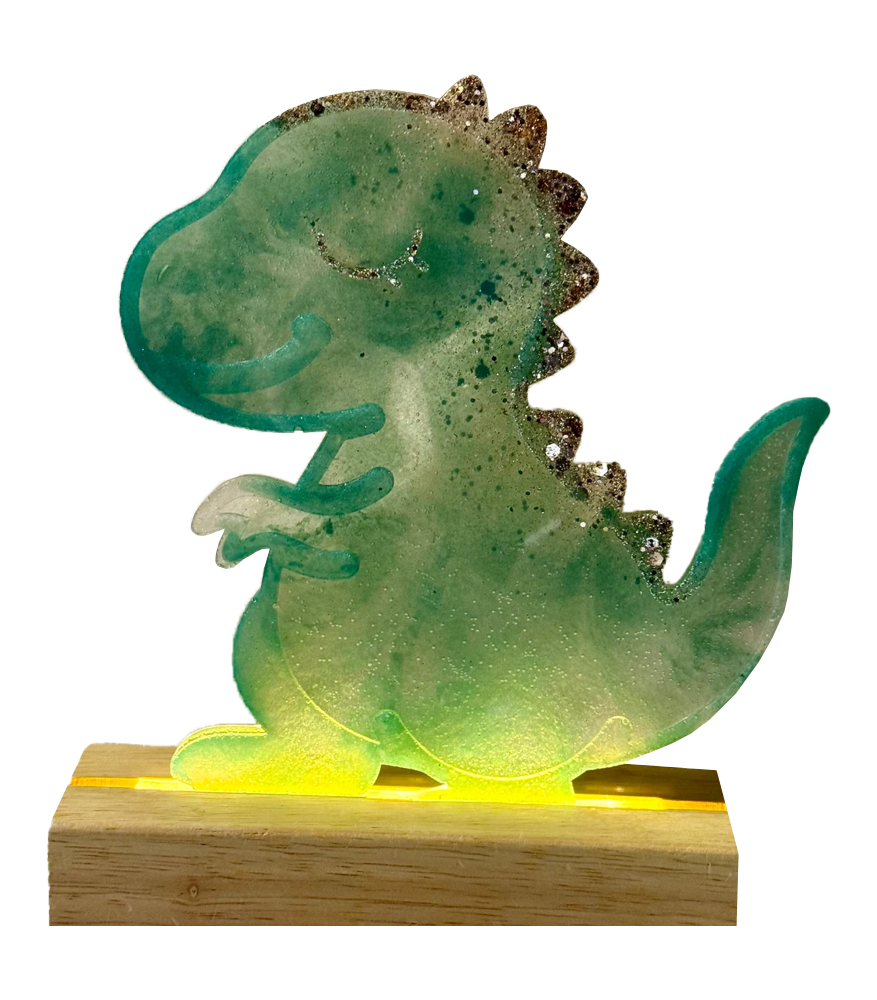 Dino Leuchtdisplay LED Tischleuchte Silikonform